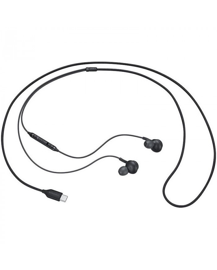 Hands Free Stereo Samsung Earphones EO-IC100BB USB-C Μαύρο με Μικρόφωνο και Πλήκτρο Λειτουργίας 1,2μ