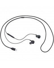 Hands Free Stereo Samsung Earphones EO-IC100BB USB-C Μαύρο με Μικρόφωνο και Πλήκτρο Λειτουργίας 1,2μ
