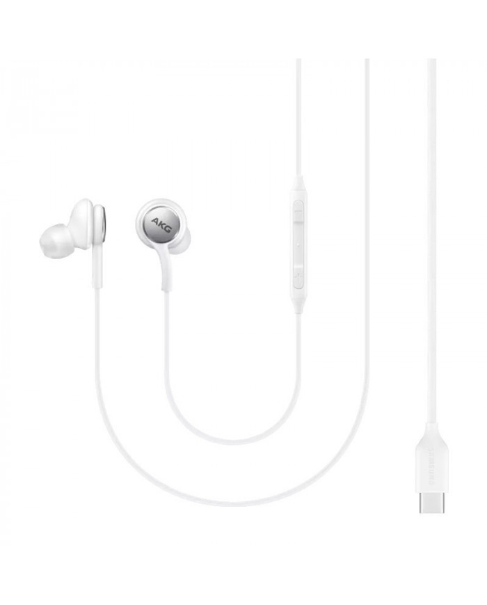 Hands Free Stereo Samsung Earphones EO-IC100BW USB-C Λευκό με Μικρόφωνο και Πλήκτρο Λειτουργίας 1,2μ
