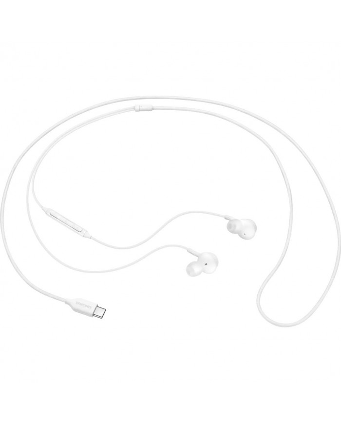 Hands Free Stereo Samsung Earphones EO-IC100BW USB-C Λευκό με Μικρόφωνο και Πλήκτρο Λειτουργίας 1,2μ