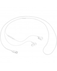 Hands Free Stereo Samsung Earphones EO-IC100BW USB-C Λευκό με Μικρόφωνο και Πλήκτρο Λειτουργίας 1,2μ