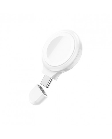 Ασύρματος Φορτιστής Hoco CW36 για iWatch 6/5/4/3/2/1/SE USB-C 5V/0.4A 2W Λευκό