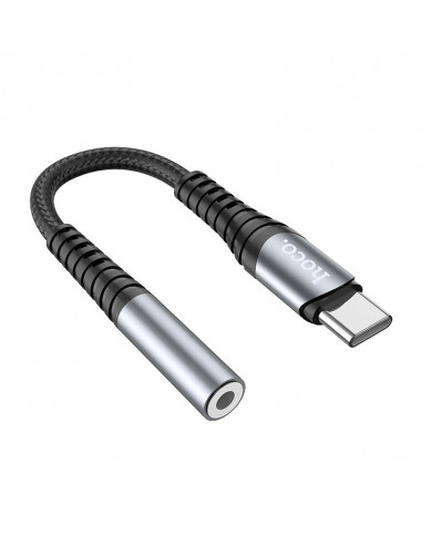 Αντάπτορας Hoco LS33 USB-C σε 3.5 mm Θηλυκό Μεταλικό Γκρί