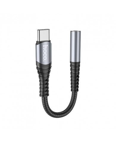 Αντάπτορας Hoco LS33 USB-C σε 3.5 mm Θηλυκό Μεταλικό Γκρί