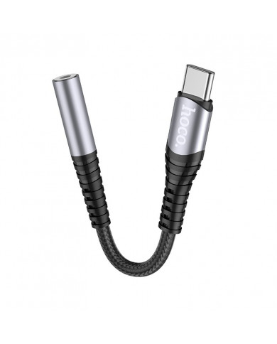Αντάπτορας Hoco LS33 USB-C σε 3.5 mm Θηλυκό Μεταλικό Γκρί