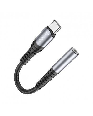 Αντάπτορας Hoco LS33 USB-C σε 3.5 mm Θηλυκό Μεταλικό Γκρί