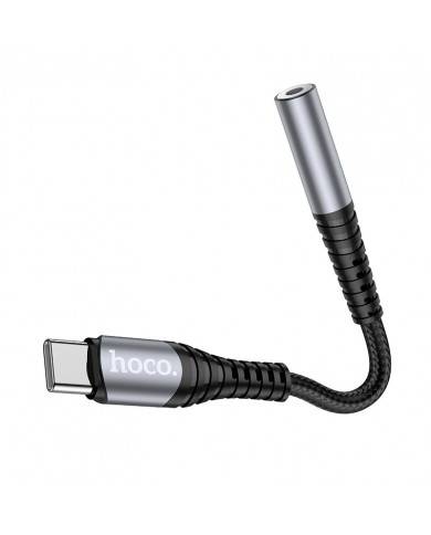 Αντάπτορας Hoco LS33 USB-C σε 3.5 mm Θηλυκό Μεταλικό Γκρί