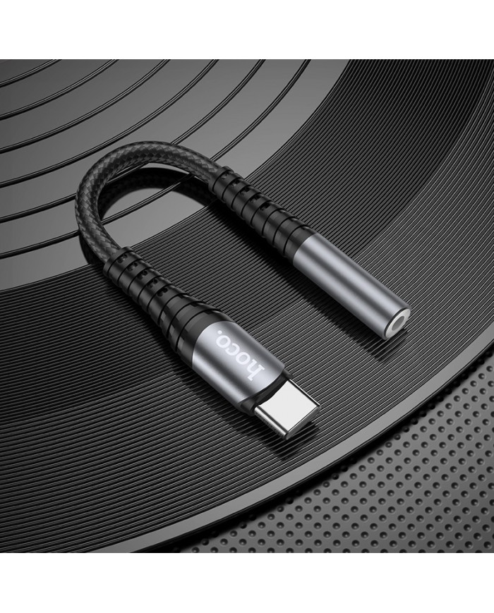 Αντάπτορας Hoco LS33 USB-C σε 3.5 mm Θηλυκό Μεταλικό Γκρί