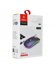 Ασύρματο Ποντίκι iMICE E-1300 1600dpi 2.4Ghz με 4 Κουμπιά Ασημί και Led Φωτισμό USB Dongle