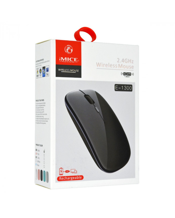Ασύρματο Ποντίκι iMICE E-1300 1600dpi 2.4Ghz με 4 Κουμπιά Μαύρο