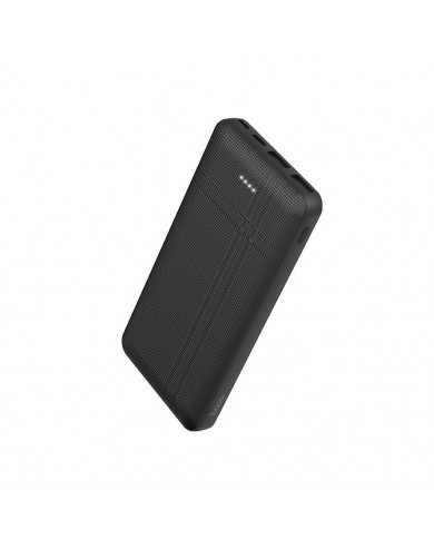Power Bank Hoco J48 Nimble 10000mAh Ultra Slim με 2 USB 5V/2A Fast Charging και ένδειξη LED Μάυρο Power Bank Hoco J48 Nimble 10000mAh Ultra Slim με 2 USB 5V/2A Fast Charging και ένδειξη LED Μάυρο