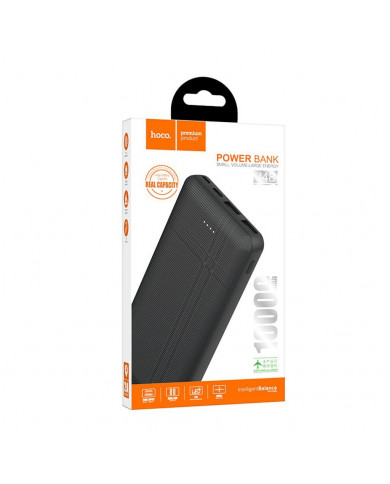 Power Bank Hoco J48 Nimble 10000mAh Ultra Slim με 2 USB 5V/2A Fast Charging και ένδειξη LED Μάυρο Power Bank Hoco J48 Nimble 10000mAh Ultra Slim με 2 USB 5V/2A Fast Charging και ένδειξη LED Μάυρο