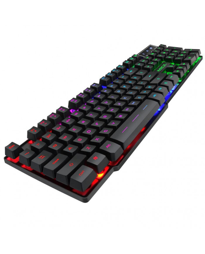 Πληκτρολόγιο Ενσύρματο iMICE AK-600 USB, Φωτιζόμενο με Rainbow LED Effect, 104 Πλήκτρων, Multimedia. Μαύρο