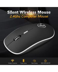 Ασύρματο Ποντίκι iMICE G-1600 1600cpi με 4 Κουμπιά και Αθόρυβη Λειτουργία Μαύρο