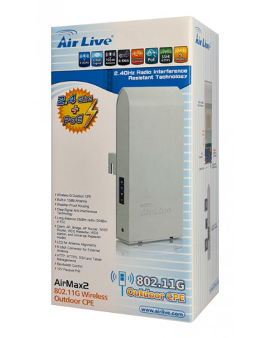 AIRLIVE wireless outdoor AP/Bridge/CPE AIRMAX2, 2.4GHz, PoE port