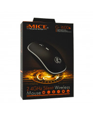 Ασύρματο Ποντίκι iMICE G-1600 1600cpi με 4 Κουμπιά και Αθόρυβη Λειτουργία Κόκκινο