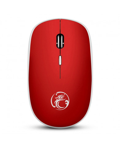 Ασύρματο Ποντίκι iMICE G-1600 1600cpi με 4 Κουμπιά και Αθόρυβη Λειτουργία Κόκκινο