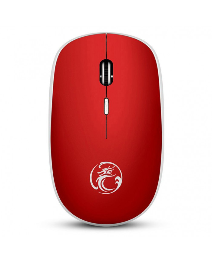 Ασύρματο Ποντίκι iMICE G-1600 1600cpi με 4 Κουμπιά και Αθόρυβη Λειτουργία Κόκκινο
