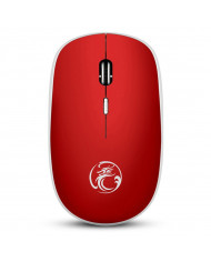 Ασύρματο Ποντίκι iMICE G-1600 1600cpi με 4 Κουμπιά και Αθόρυβη Λειτουργία Κόκκινο