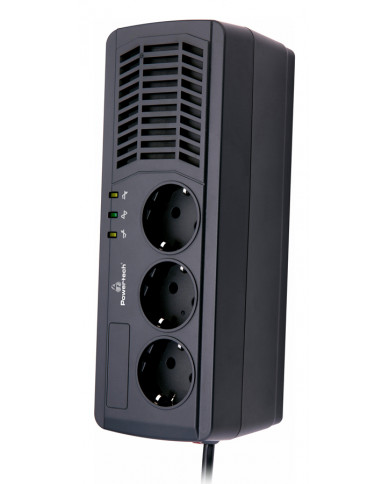 POWERTECH σταθεροποιητής ρεύματος  1000VA/500W, 3x schuko