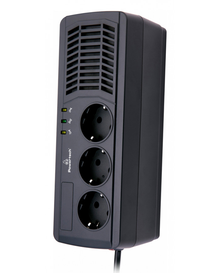 POWERTECH σταθεροποιητής ρεύματος  1000VA/500W, 3x schuko