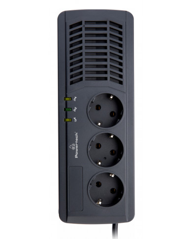 POWERTECH σταθεροποιητής ρεύματος  1000VA/500W, 3x schuko