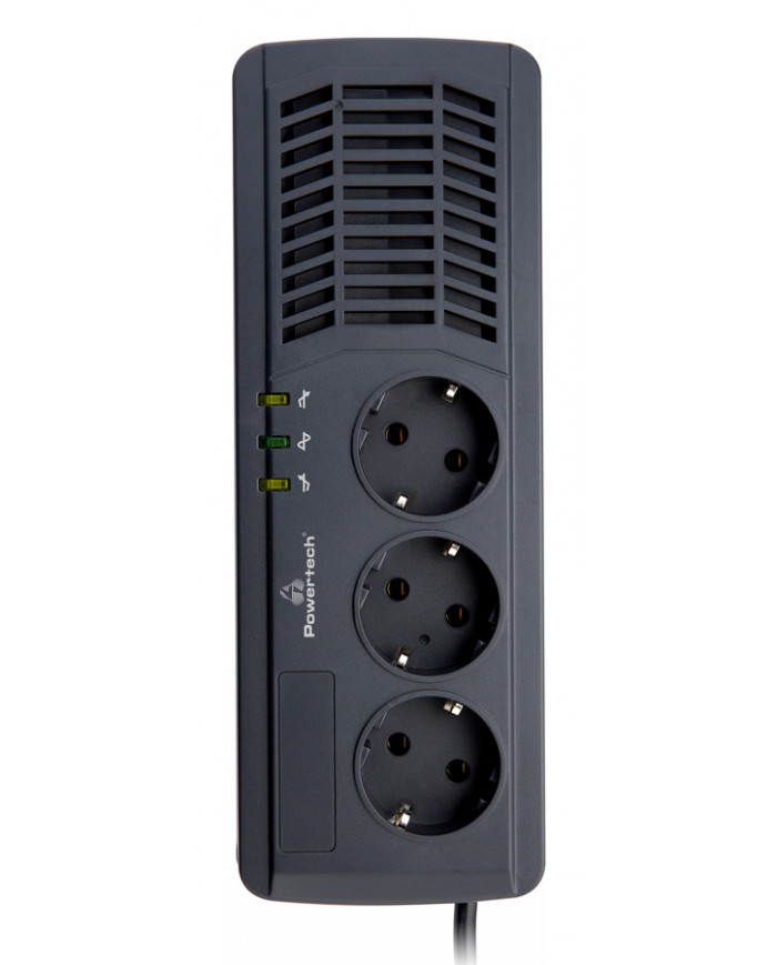 POWERTECH σταθεροποιητής ρεύματος  1000VA/500W, 3x schuko