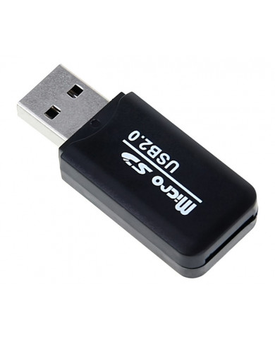 POWERTECH mini card reader , Micro SD card, μαύρος POWERTECH mini card reader , Micro SD card, μαύρος