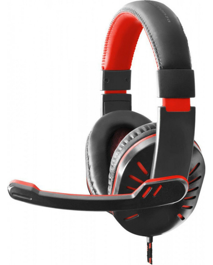 Esperanza Crow Over Ear Gaming Headset με σύνδεση 2x3.5mm Κόκκινο