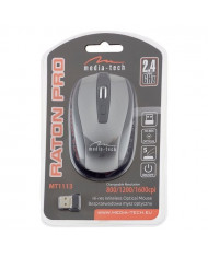 Ασύρματο Ποντίκι Media-Tech Raton Pro MT1113T 1600cpi με 5 Πλήκτρα Μαύρο-Γκρι