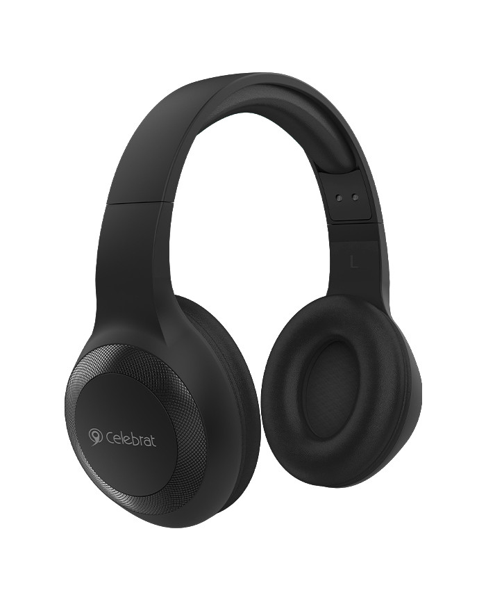 CELEBRAT headphones με μικρόφωνο A23-ΒΚ, bluetooth, 40mm, μαύρο