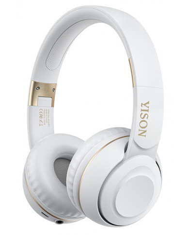YISON headphones B3, wireless & wired, BT 5.0, λευκά YISON headphones B3, wireless & wired, BT 5.0, λευκά