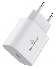 POWERTECH Φορτιστής Τοίχου PT-923, 1x USB Type-C, PD 20W, 3A, λευκός POWERTECH Φορτιστής Τοίχου PT-923, 1x USB Type-C, PD 20W, 3A, λευκός