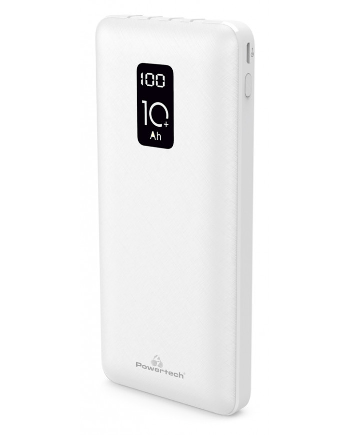 POWERTECH power bank PT-1003 10000mAh, 4x output, 10.5W, λευκό
