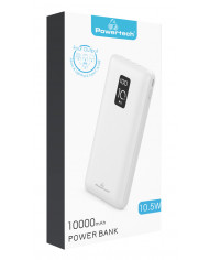 POWERTECH power bank PT-1003 10000mAh, 4x output, 10.5W, λευκό