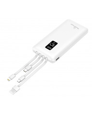 POWERTECH power bank PT-1003 10000mAh, 4x output, 10.5W, λευκό