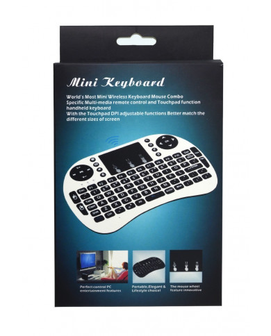 Πληκτρολόγιο και Τηλεχειριστήριο Wireless   για Smartphone, Tablet, PC, και SmartTV Μαύρο Με Φωτιζόμενα πλήκτρα