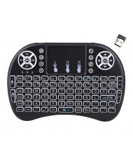 Πληκτρολόγιο και Τηλεχειριστήριο Wireless   για Smartphone, Tablet, PC, και SmartTV Μαύρο Με Φωτιζόμενα πλήκτρα