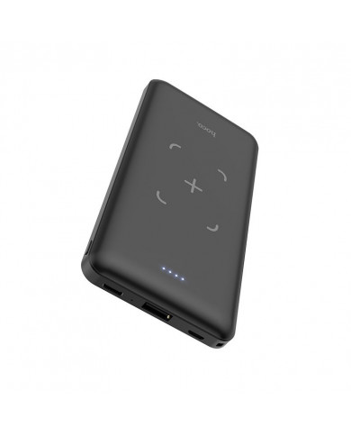 Power Bank Hoco J50 Surf 10000mAh με Ασύρματη Φόρτιση και USB-A με Οθόνη Led Μαύρο Power Bank Hoco J50 Surf 10000mAh με Ασύρματη Φόρτιση και USB-A με Οθόνη Led Μαύρο