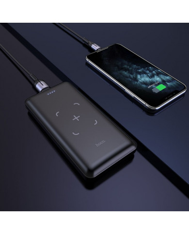 Power Bank Hoco J50 Surf 10000mAh με Ασύρματη Φόρτιση και USB-A με Οθόνη Led Μαύρο Power Bank Hoco J50 Surf 10000mAh με Ασύρματη Φόρτιση και USB-A με Οθόνη Led Μαύρο