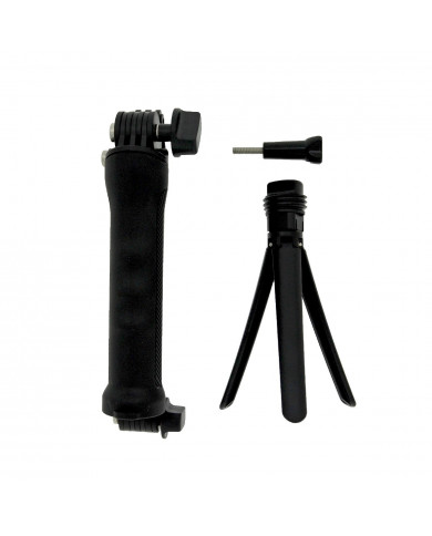 Selfie Stick Monopod LEDISTAR LDX-P4 3-Way για GoPro και Φωτογραφικές Μηχανές Πτυσσόμενο Μαύρο