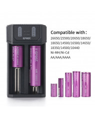 Φορτιστής Μπαταριών Efest Mega Βιομηχανικού Τύπου και AAAA /AAA/AA /A/SC/C/F6 2 Θέσεων με Ένδειξη Επιπέδου Φόρτισης