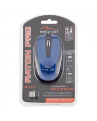 Ασύρματο Ποντίκι Media-Tech Raton Pro MT1113B 1600cpi με 5 Πλήκτρα Μαύρο-Μπλε