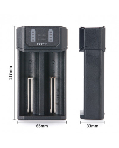 Φορτιστής Μπαταριών Efest Mega Βιομηχανικού Τύπου και AAAA /AAA/AA /A/SC/C/F6 2 Θέσεων με Ένδειξη Επιπέδου Φόρτισης