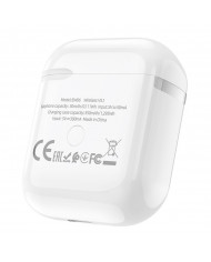 Wireless Hands Free Hoco EW06 True Wireless V5.0 Λευκά με Πλήκτρο Αφής