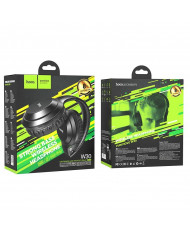 Wireless Ακουστικά Stereo Hoco W30 Fun Μove V5.0 Μαύρα με Μικρόφωνο, υποδοχή Micro SD, AUX & Πλήκτρα Ελέγχου