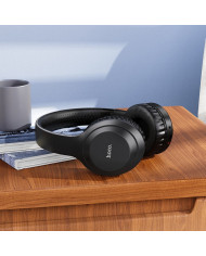 Wireless Ακουστικά Stereo Hoco W30 Fun Μove V5.0 Μαύρα με Μικρόφωνο, υποδοχή Micro SD, AUX & Πλήκτρα Ελέγχου
