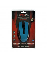 Ασύρματο Ποντίκι Noozy SW-16 USB 6D 2.4GHz με 6 Πλήκτρα και 1600DPI Μαύρο-Μπλε
