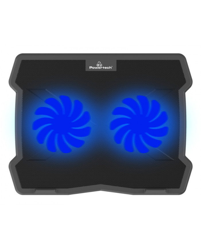 POWERTECH Βάση & ψύξη laptop  έως 17", 2x 120mm fan, LED, μαύρο