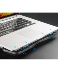 POWERTECH Βάση & ψύξη laptop  έως 17", 2x 120mm fan, LED, μαύρο